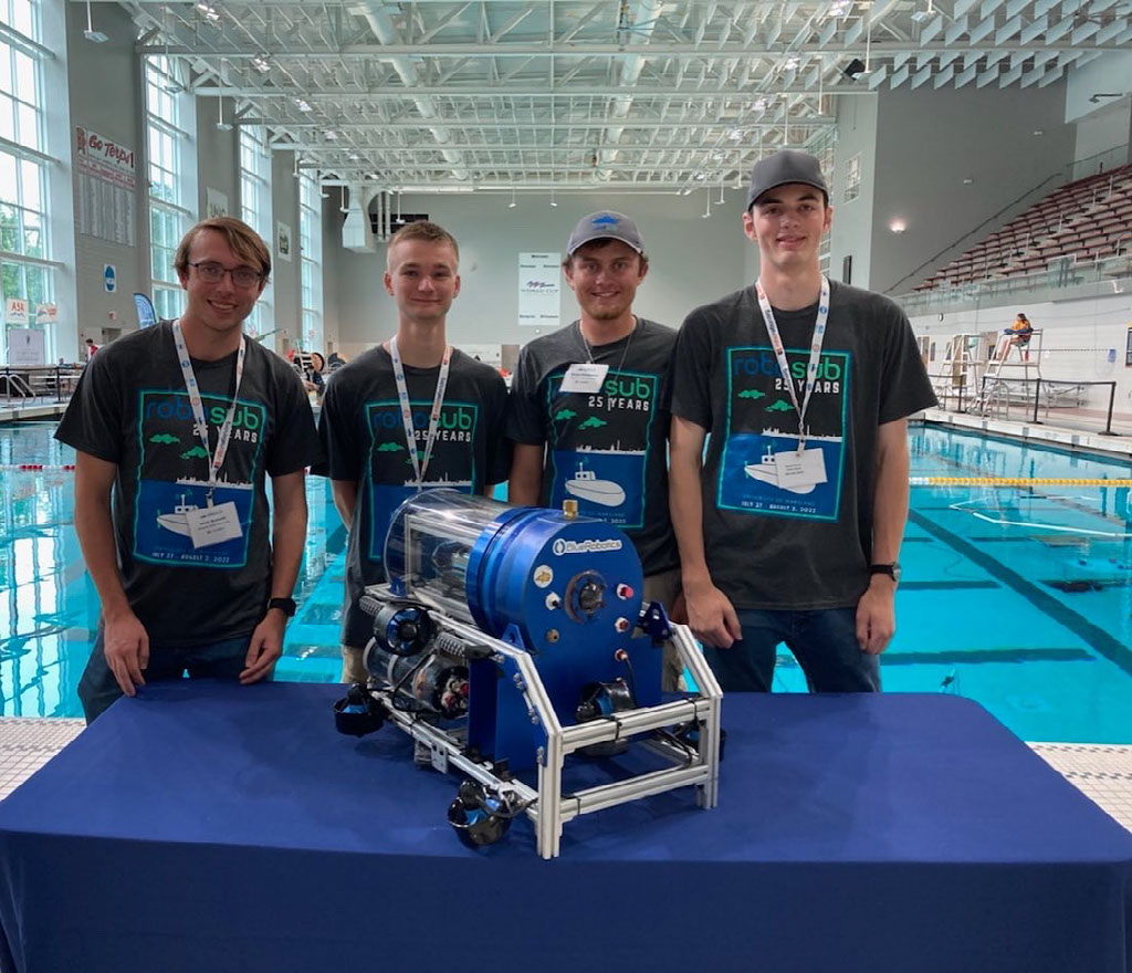 Isacc, Tyler, Kruize(Me), Ethan, with tyhoon(Robot) in front